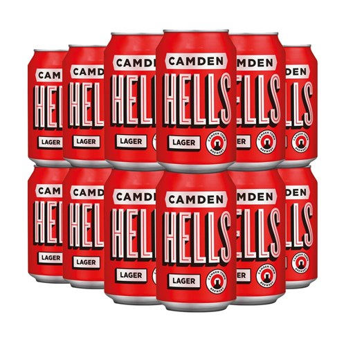 Camden Hells lager 330ml Case Of 12 Beers